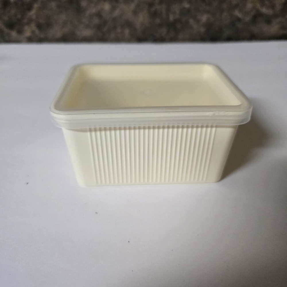 Vintage Goody Handi Box USA Ivory Plastic Storage Hair Slide Barrette Holder 80s